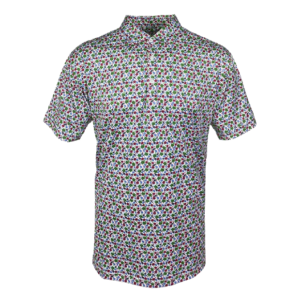 FX MEN POLO SHIRT SPELLO – WHITE/WED/EME GREEN