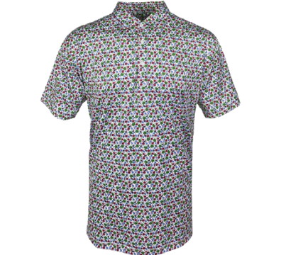 PE Men Polo Shirt Spello White Wed Eme Green