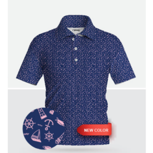 FX MEN POLO SHIRT TIDEWATER – NAVY/PINK