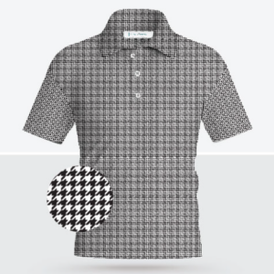 PE MEN POLO SHIRT GULF SHORES – WHITE/BLACK
